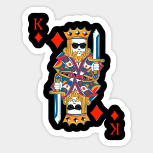 King of Diamonds Poker Card Sticker